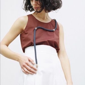 Delfina Balda August top- abstract rope play sz SM